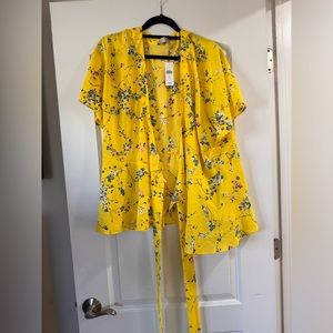 LOFT Plus Floral Wrap Top
